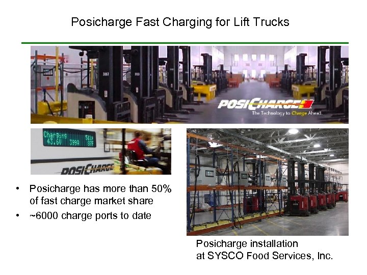 Posicharge Fast Charging for Lift Trucks • Posicharge has more than 50% of fast