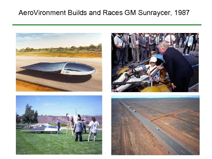 Aero. Vironment Builds and Races GM Sunraycer, 1987 