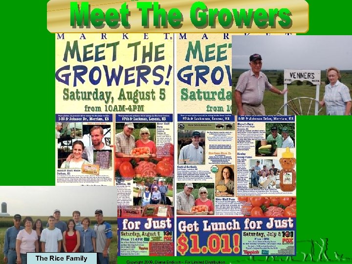 The Rice Family Copyright 2008, Diana Endicott – For Limited Distribution 