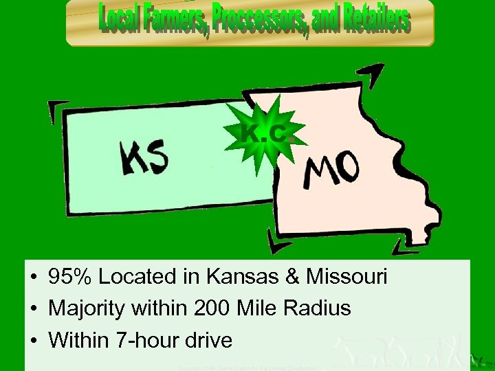 K. C. • 95% Located in Kansas & Missouri • Majority within 200 Mile