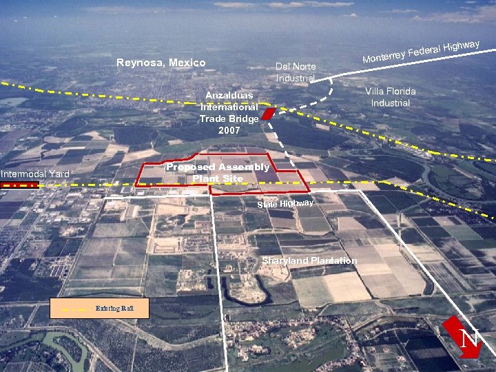 Reynosa, Mexico Del Norte Industrial hway deral Hig y Fe Monterre Villa Florida Industrial