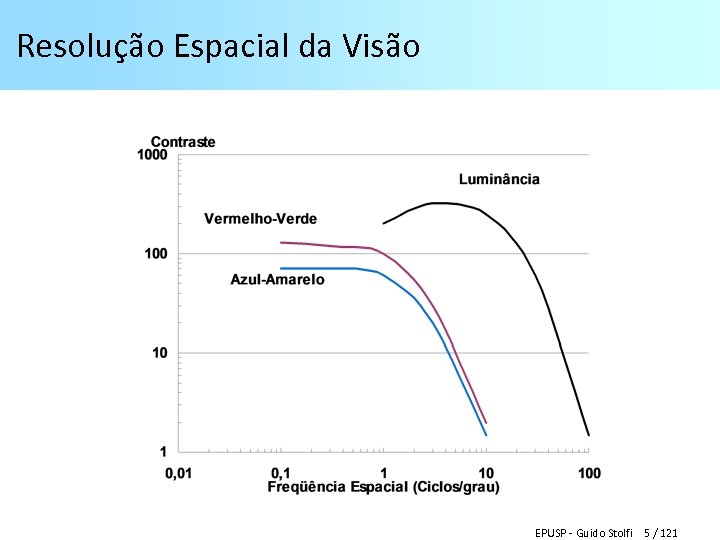 Resolução Espacial da Visão EPUSP - Guido Stolfi 5 / 121 