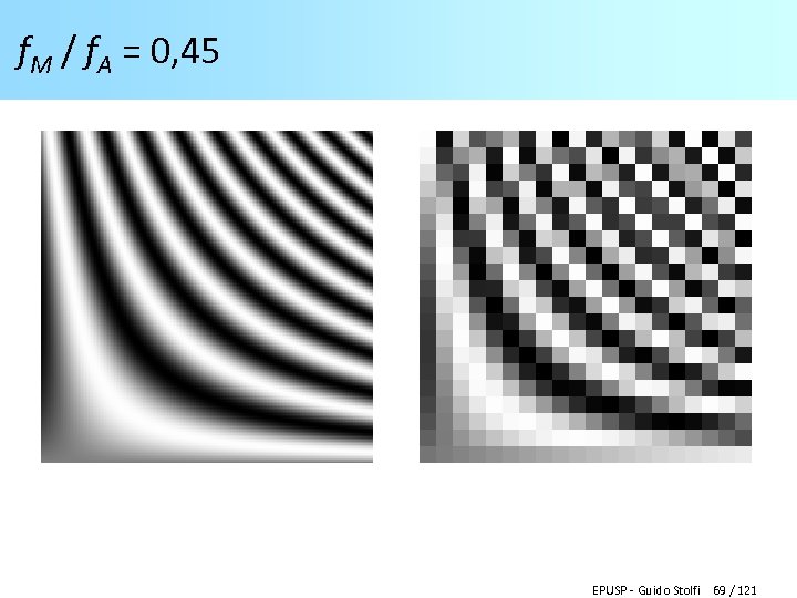 f. M / f. A = 0, 45 EPUSP - Guido Stolfi 69 /