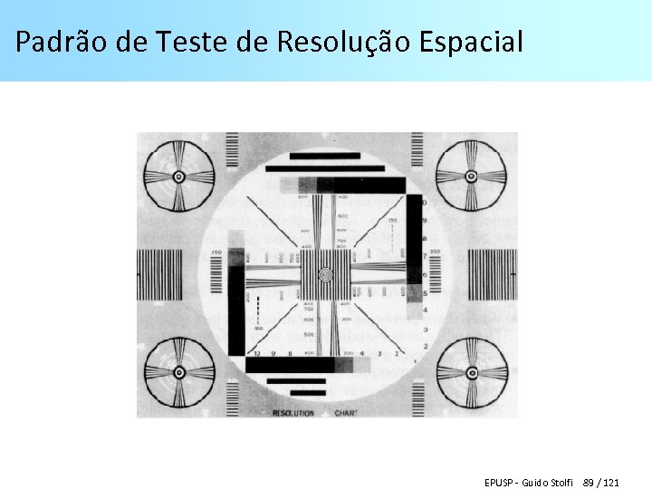 Padrão de Teste de Resolução Espacial EPUSP - Guido Stolfi 89 / 121 