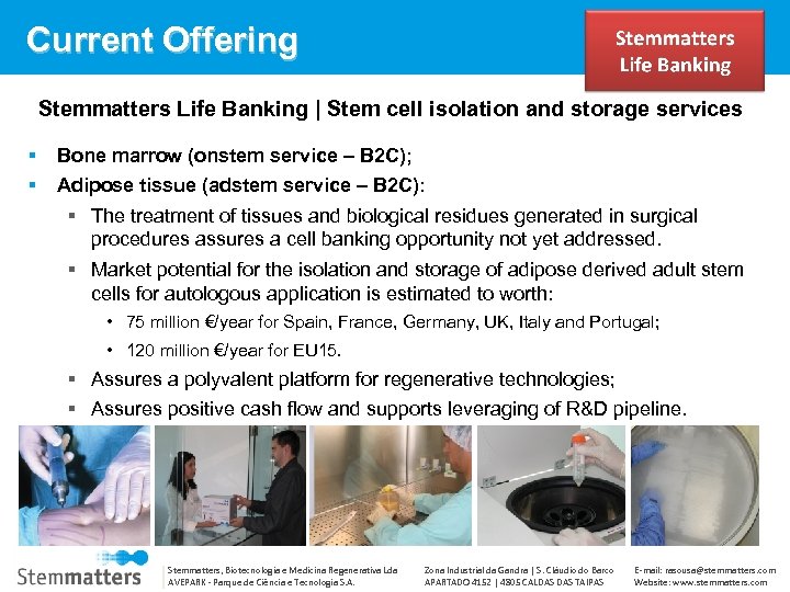 Current Offering Stemmatters Life Banking | Stem cell isolation and storage services Bone marrow