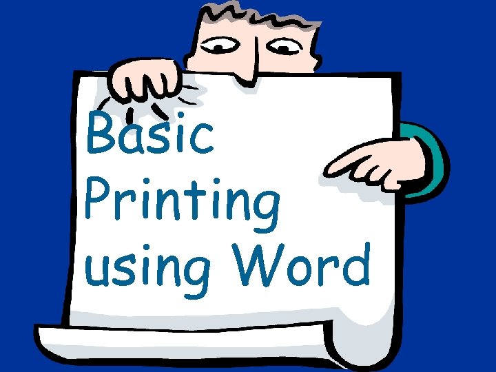 Basic Printing using Word 
