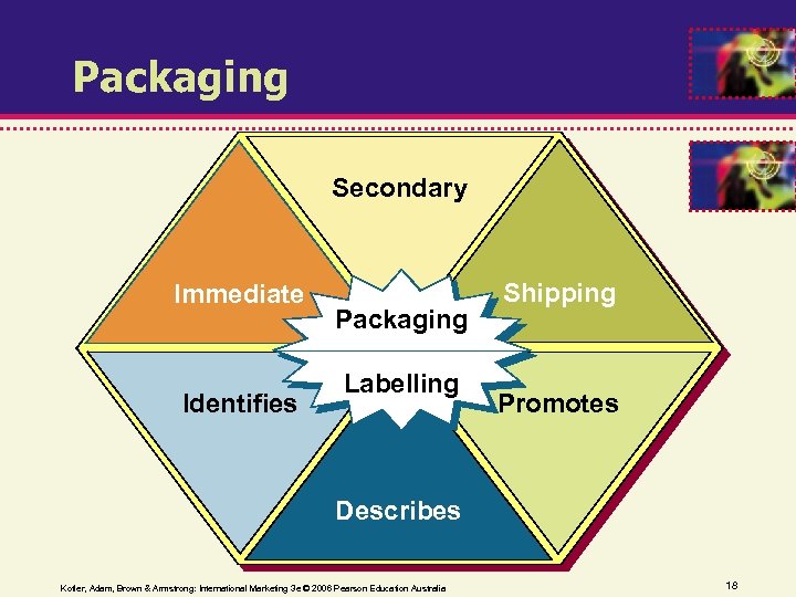 Packaging Secondary Immediate Identifies Packaging Labelling Shipping Promotes Describes Kotler, Adam, Brown & Armstrong: