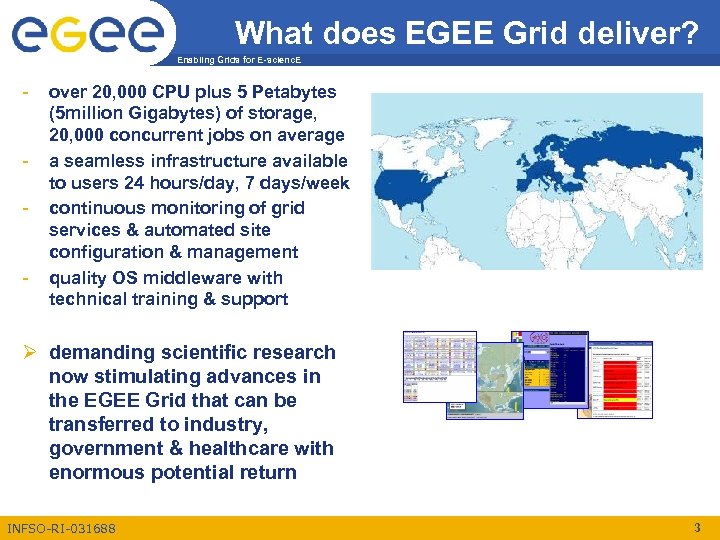 What does EGEE Grid deliver? Enabling Grids for E-scienc. E - - - over