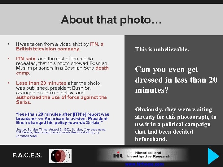 About that photo… • It was taken from a video shot by ITN, a