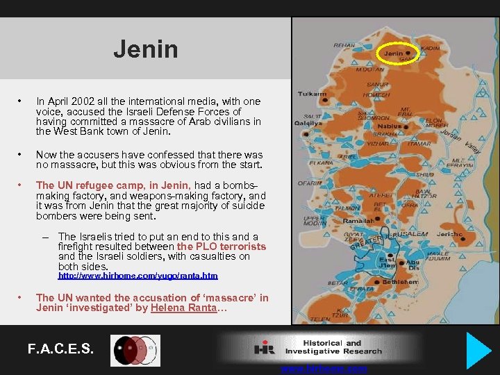 Jenin • In April 2002 all the international media, with one voice, accused the