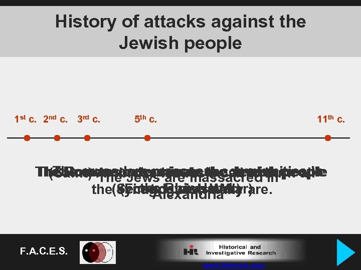 History of attacks against the Jewish people 1 st c. 2 nd c. 3
