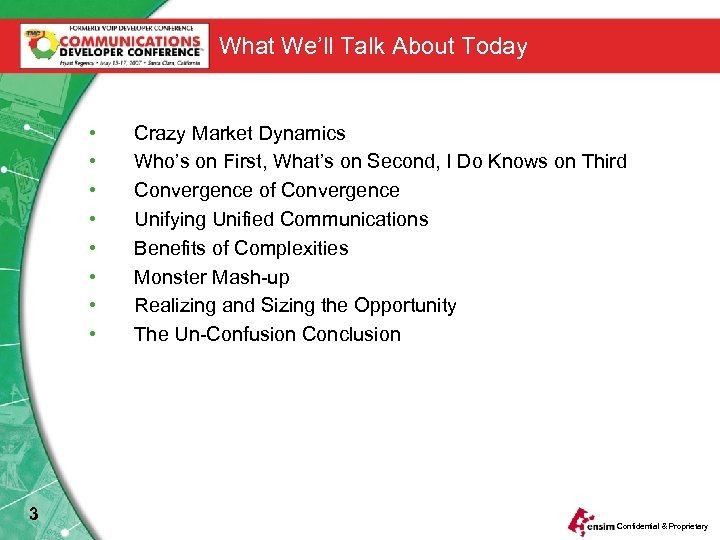 What We’ll Talk About Today • • 3 Crazy Market Dynamics Who’s on First,