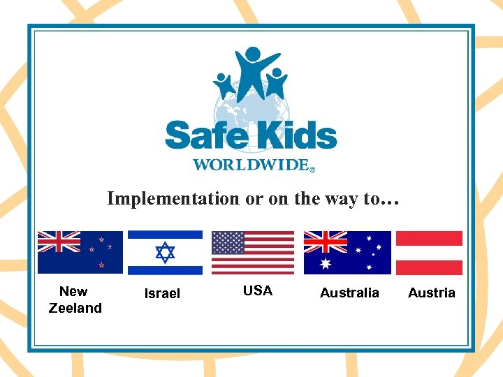 Implementation or on the way to… New Zeeland Israel USA Australia Austria 