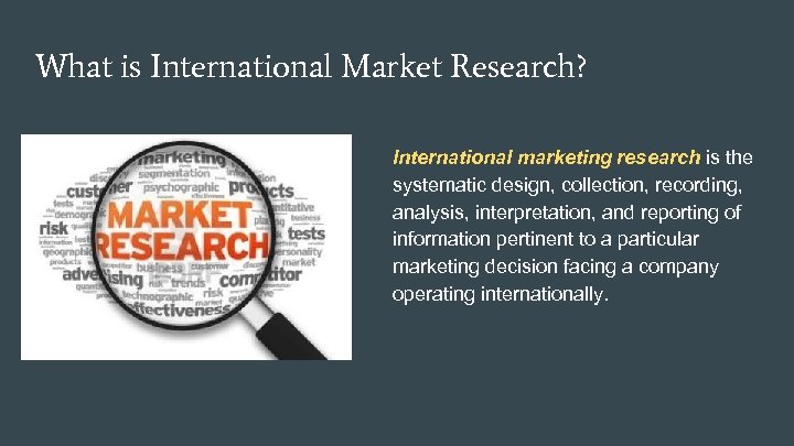 international market research task