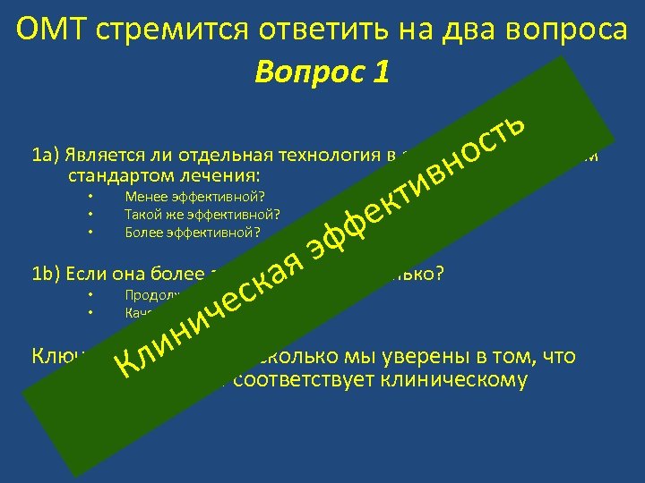 ОМТ стремится ответить на два вопроса Вопрос 1 ть 1 a) Является ли отдельная