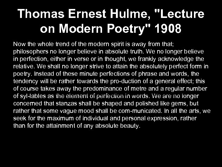 Thomas Ernest Hulme, 