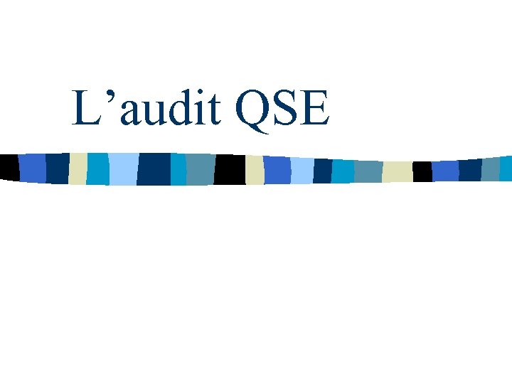 L’audit QSE 