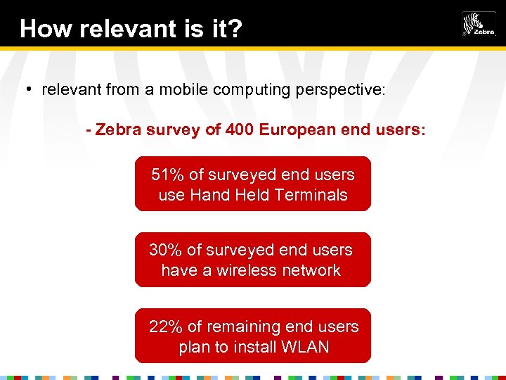 How relevant is it? • relevant from a mobile computing perspective: - Zebra survey