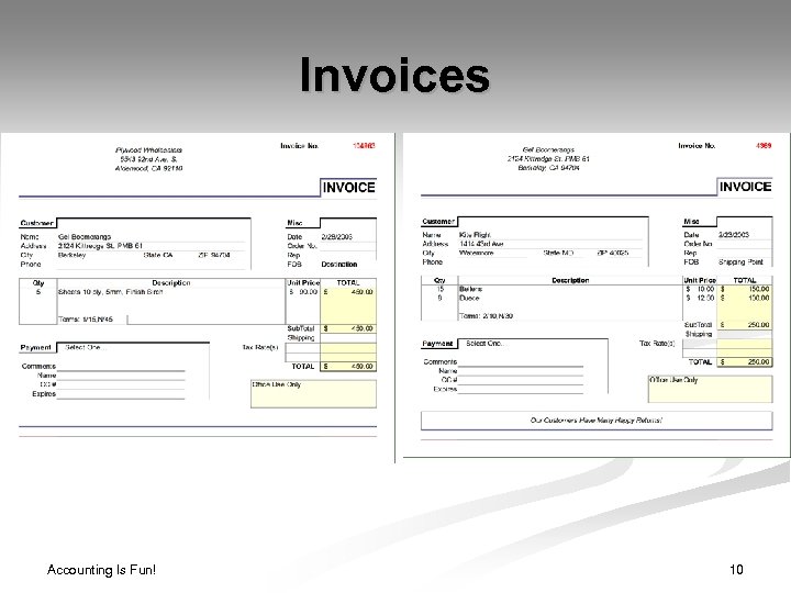 Invoices Accounting Is Fun! 10 