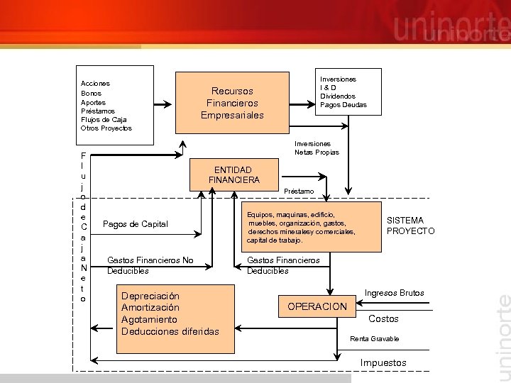 Acciones Bonos Aportes Préstamos Flujos de Caja Otros Proyectos F l u j o