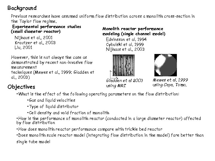 Background Previous researches have assumed uniform flow distribution across a monolith cross-section in the