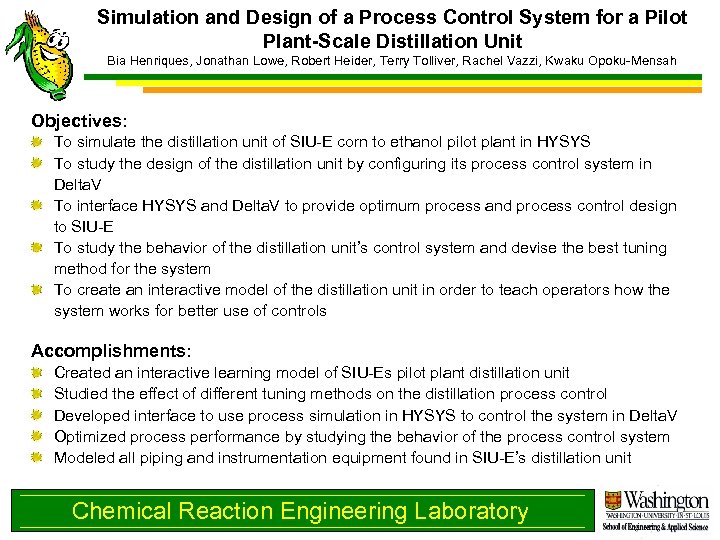 Simulation and Design of a Process Control System for a Pilot Plant-Scale Distillation Unit