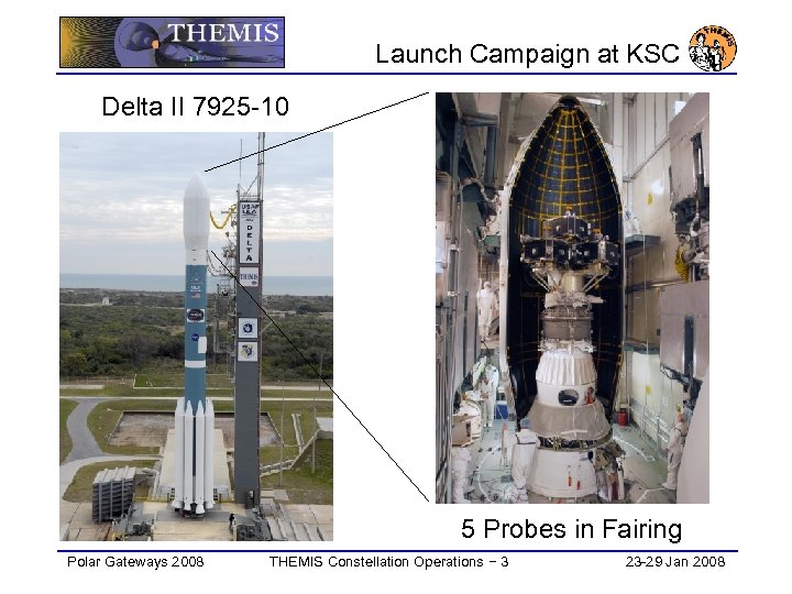 Launch Campaign at KSC Delta II 7925 -10 5 Probes in Fairing Polar Gateways