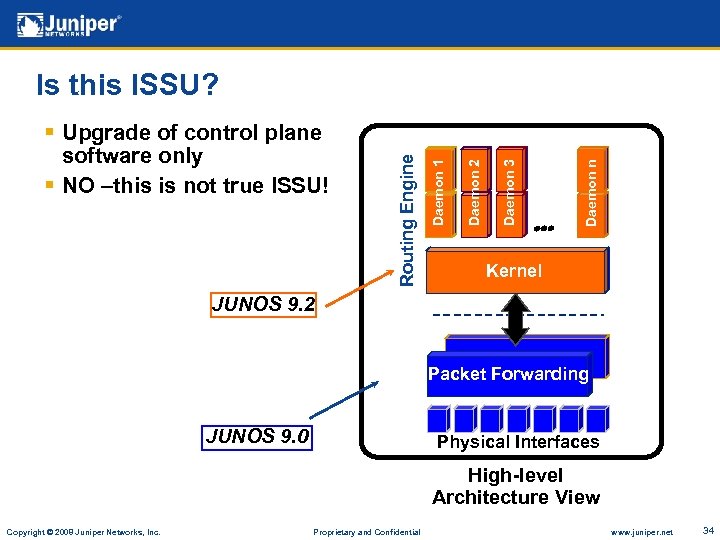 Daemon n Daemon 3 Daemon 2 Daemon 1 § Upgrade of control plane software