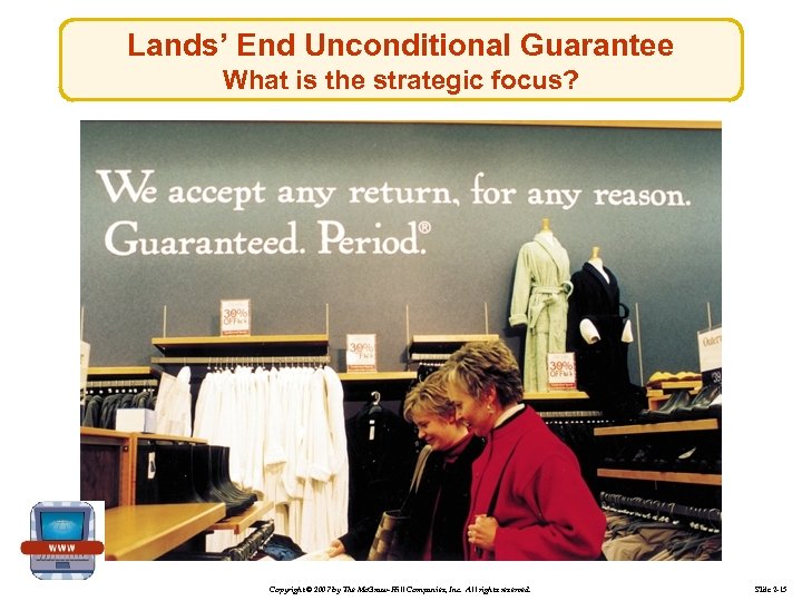 Lands’ End Unconditional Guarantee What is the strategic focus? Copyright © 2007 by The