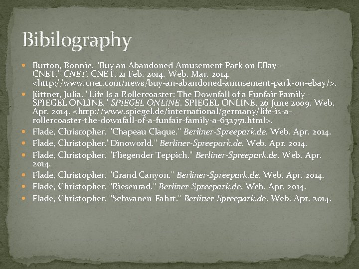 Bibilography Burton, Bonnie. 