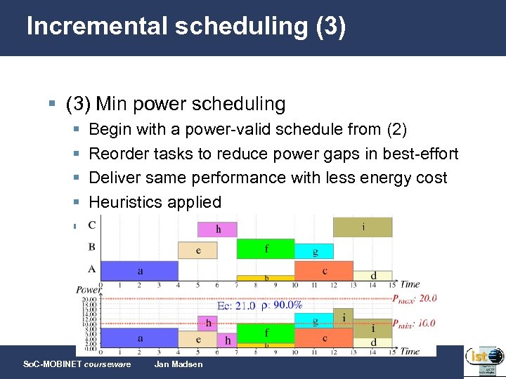 Incremental scheduling (3) § (3) Min power scheduling § § § Begin with a