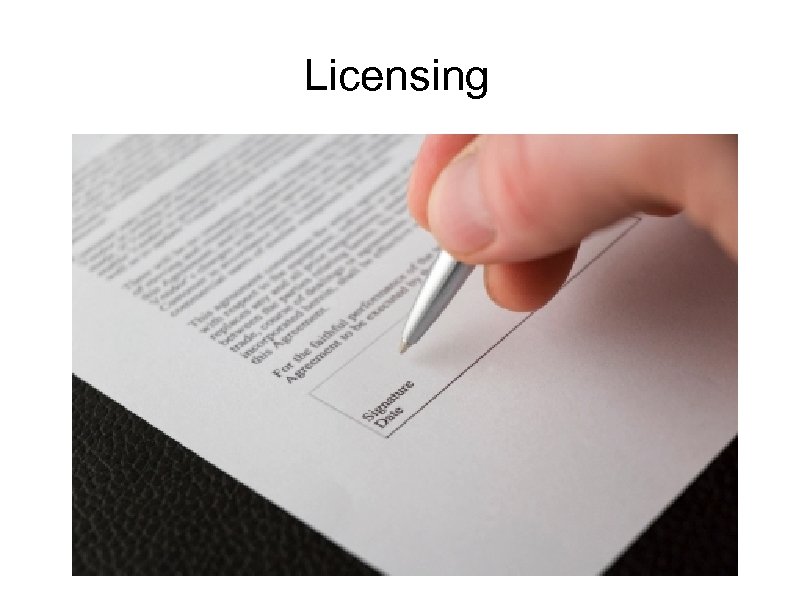 Licensing 