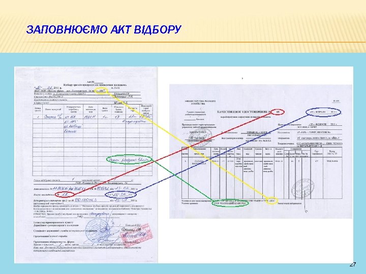 ЗАПОВНЮЄМО АКТ ВІДБОРУ 27 