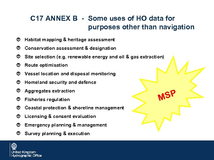 C 17 ANNEX B - Some uses of HO data for purposes other than