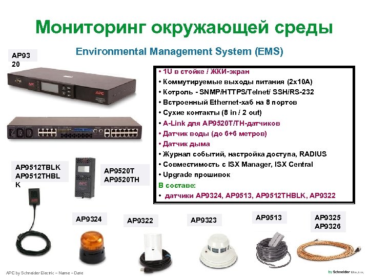 Мониторинг окружающей среды AP 93 20 Environmental Management System (EMS) AP 9512 TBLK AP