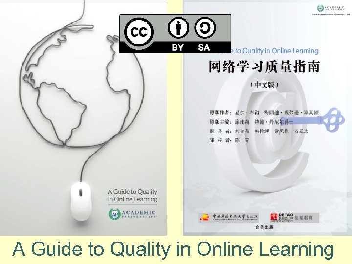 A Guide to Quality in Online Learning 
