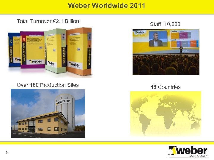 Weber Worldwide 2011 Total Turnover € 2. 1 Billion Over 180 Production Sites 3