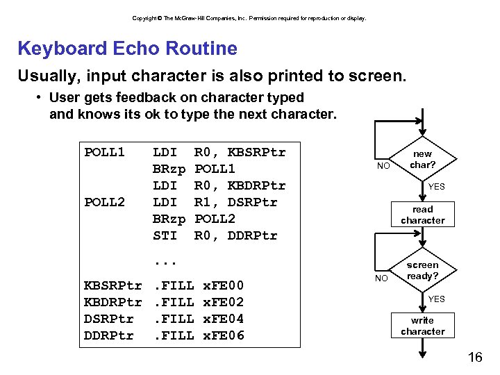 Copyright © The Mc. Graw-Hill Companies, Inc. Permission required for reproduction or display. Keyboard