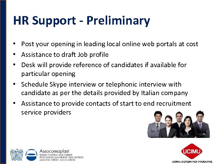 HR Support - Preliminary • Post your opening in leading local online web portals
