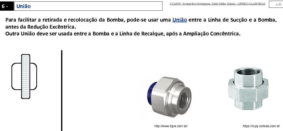 6 - União CCA 039 - Irrigação e Drenagem. Tales Miler Soares - UFRB/CCAAB/NEAS