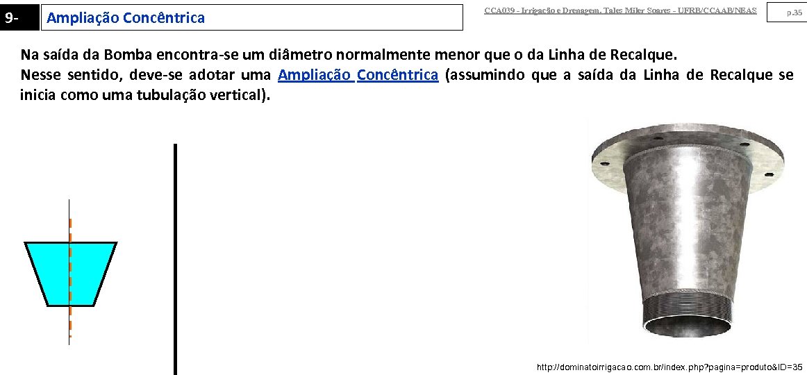 9 - Ampliação Concêntrica CCA 039 - Irrigação e Drenagem. Tales Miler Soares -