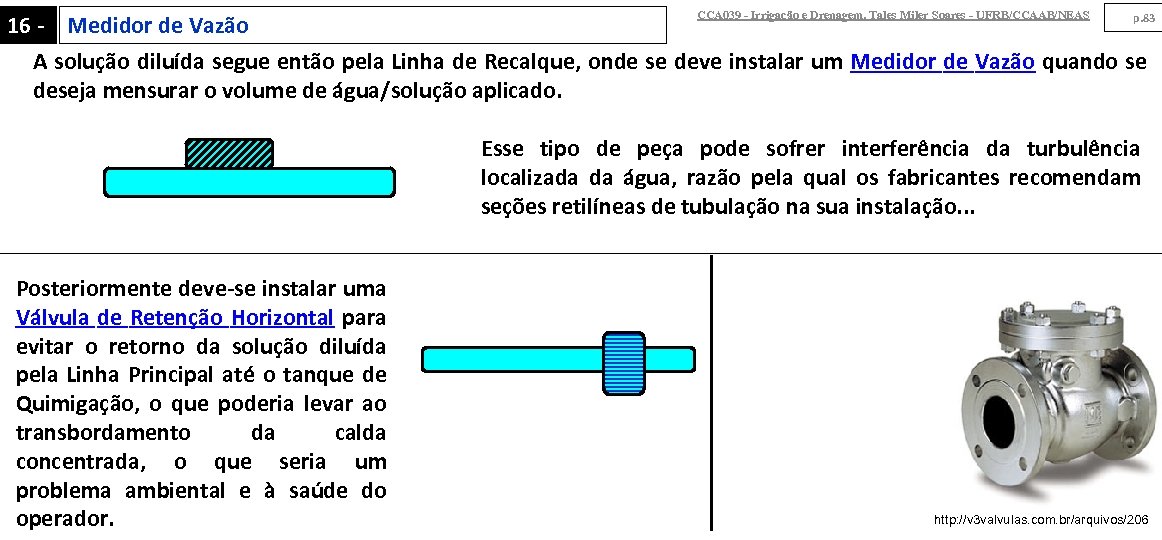 16 - Medidor de Vazão CCA 039 - Irrigação e Drenagem. Tales Miler Soares