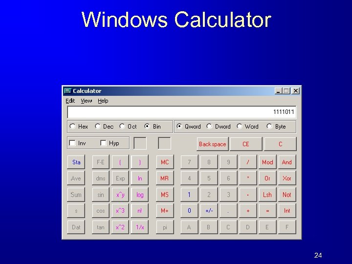 Windows Calculator 24 