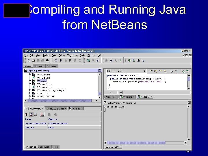 Compiling and Running Java from Net. Beans 58 