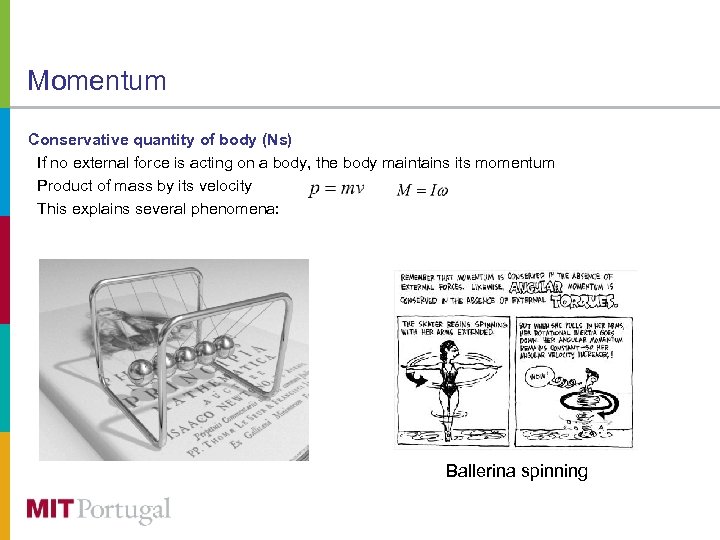 Momentum Conservative quantity of body (Ns) If no external force is acting on a