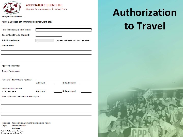 Authorization to Travel 