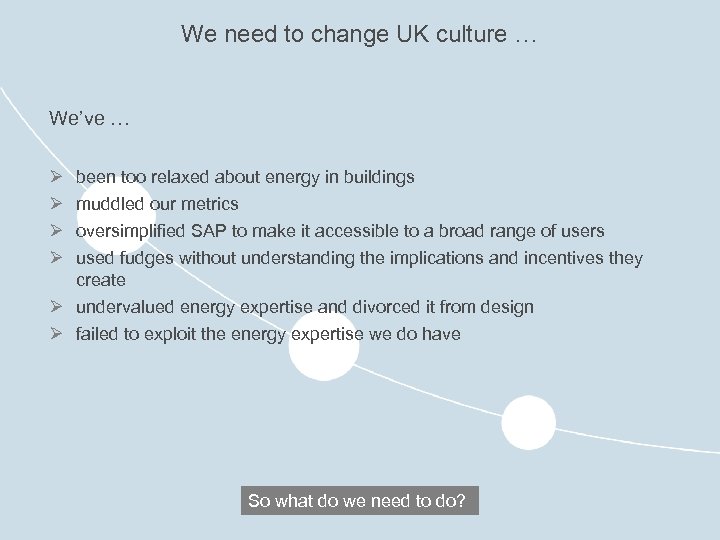 We need to change UK culture … We’ve … Ø Ø been too relaxed