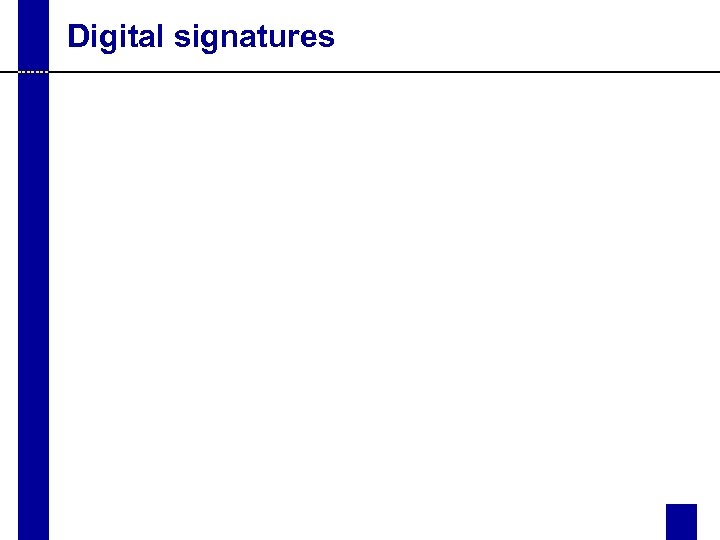 Digital signatures 