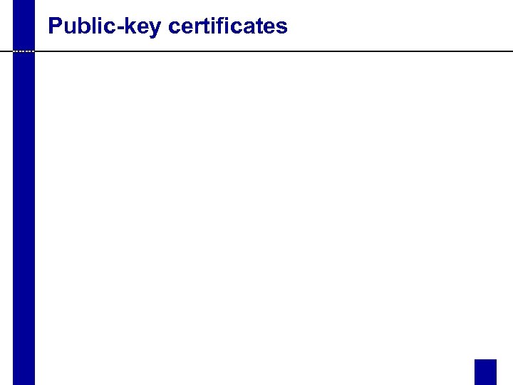 Public-key certificates 