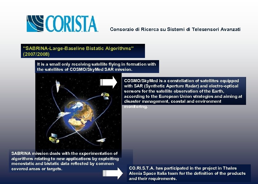 Consorzio di Ricerca su Sistemi di Telesensori Avanzati 